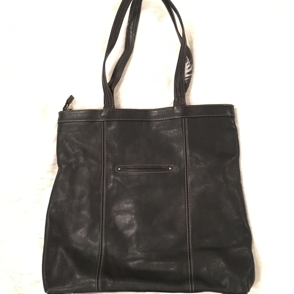 ❤️sold❤️ Authentic B. Makowsky Black Leather Tote